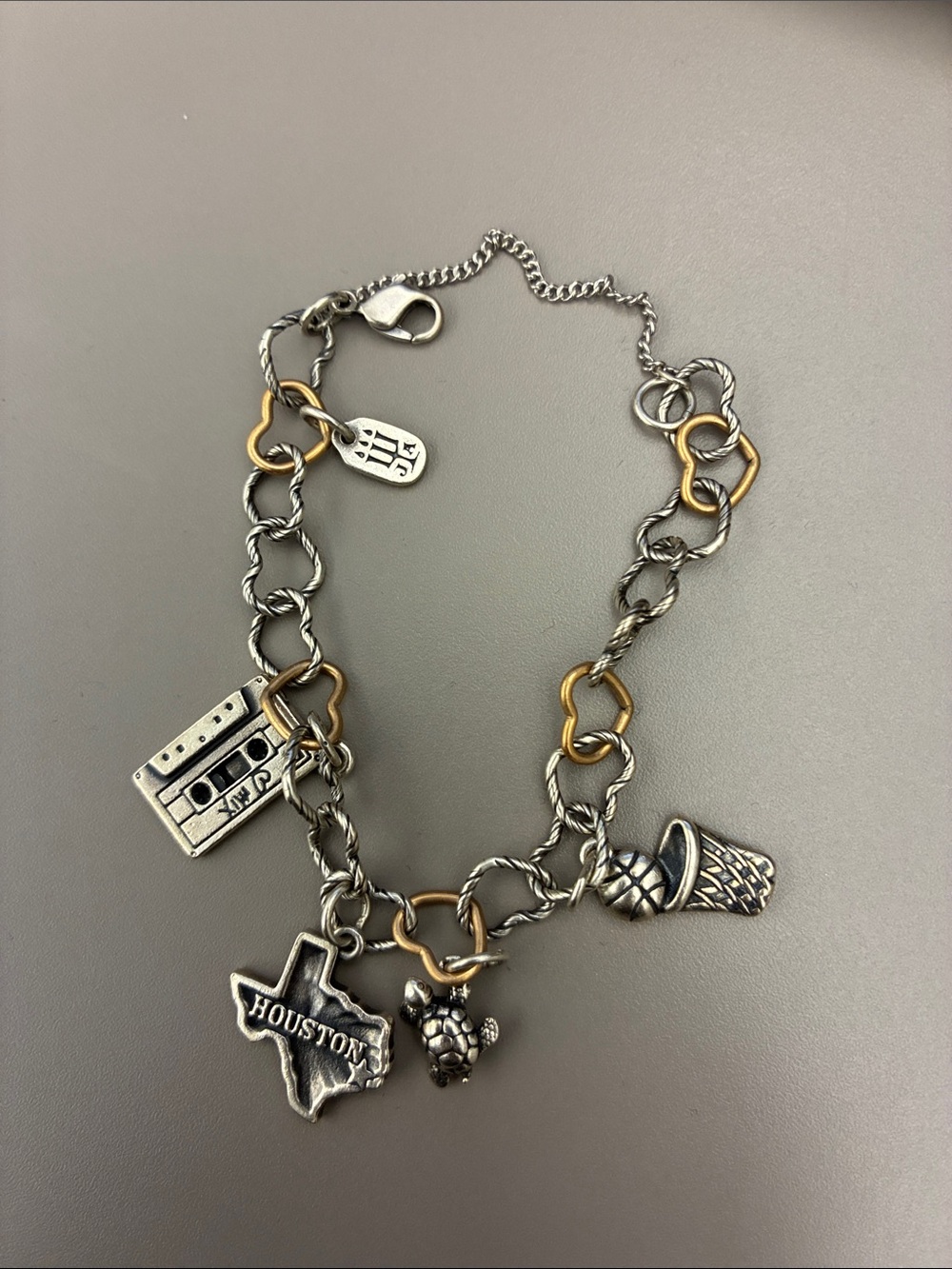 James Avery Two-Tone Silver and Gold Charm Bracelet